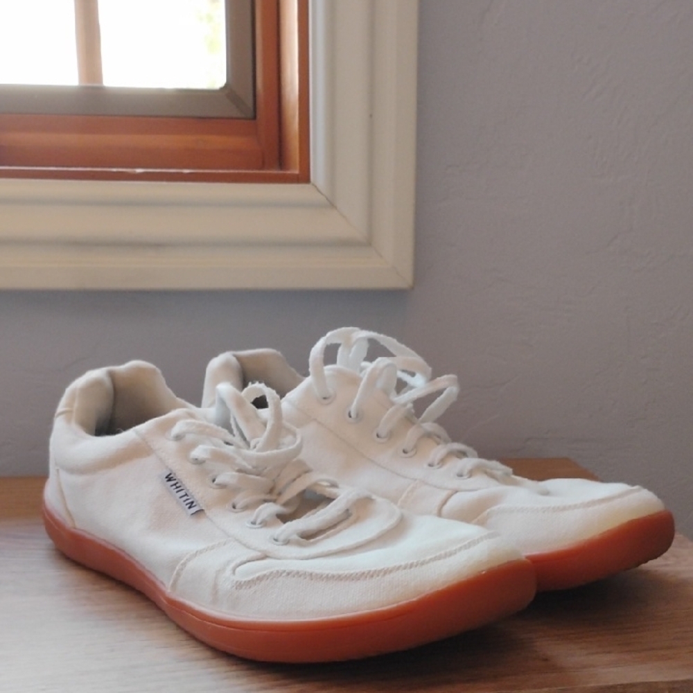 WHITIN White and Orange Sneakers Casual Comfort